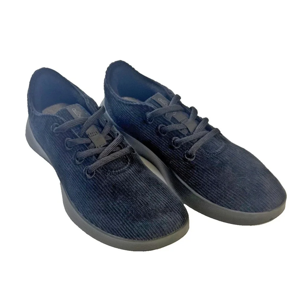 Allbirds Wool Runner Go WRG Black Corduroy Sneakers Mens 10 A11225M100 Low Top